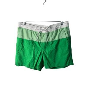 Bills Khakis Green seersucker Swim Trunks XL